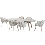 Taste 4SO Manolo Eva dining tuinset 240x103xH75 cm 7 delig latte Taste 4SO Taste 4SO Manolo Eva dining tuinset 240x103xH75 cm 7 delig latte Taste 4SO