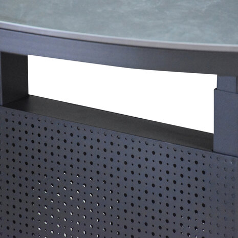 AVH-Collectie Primitivo lounge diningtafel ovaal 150x90xH51-72cm in hoogte verstelbaar aluminium antraciet AVH-Collectie Primitivo lounge diningtafel ovaal 150x90xH51-72cm in hoogte verstelbaar aluminium antraciet