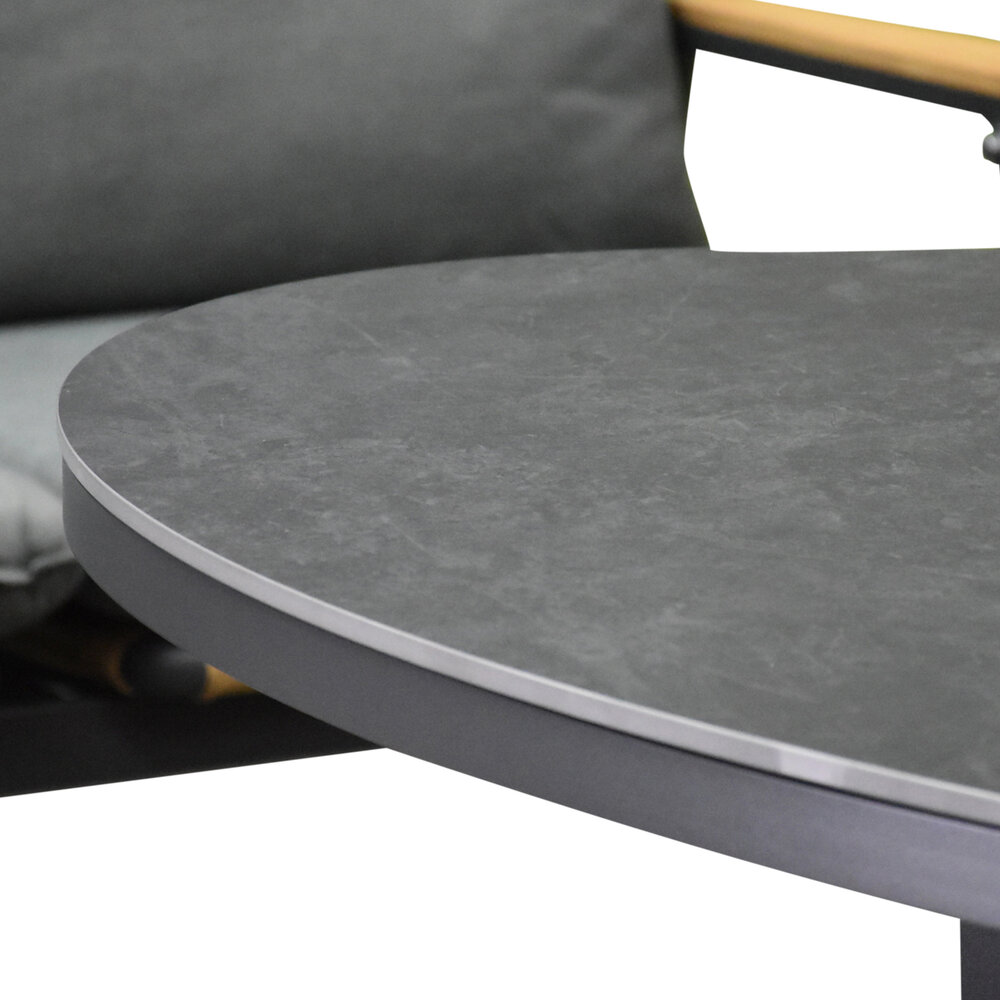 AVH-Collectie Primitivo lounge diningtafel ovaal 150x90xH51-72cm in hoogte verstelbaar aluminium antraciet AVH-Collectie Primitivo lounge diningtafel ovaal 150x90xH51-72cm in hoogte verstelbaar aluminium antraciet