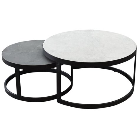 AVH-Collectie Montenegro salontafels 80 cm rond en 60 cm rond keramiek antraciet AVH-Collectie Montenegro salontafels 80 cm rond en 60 cm rond keramiek antraciet