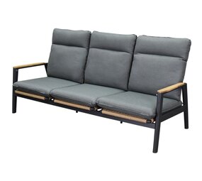 AVH-Collectie Alzano verstelbare 3-zitsbank aluminium teak antraciet AVH-Collectie Alzano verstelbare 3-zitsbank aluminium teak antraciet