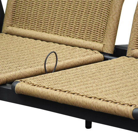 AVH-Collectie Alzano verstelbare 3-zitsbank aluminium teak antraciet AVH-Collectie Alzano verstelbare 3-zitsbank aluminium teak antraciet