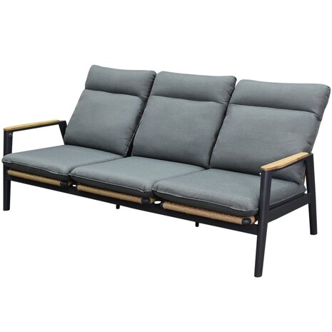 AVH-Collectie Alzano verstelbare 3-zitsbank aluminium teak antraciet AVH-Collectie Alzano verstelbare 3-zitsbank aluminium teak antraciet