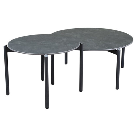 AVH-Collectie Tucson salontafels 87 cm rond en 67 cm rond keramiek antraciet AVH-Collectie Tucson salontafels 87 cm rond en 67 cm rond keramiek antraciet