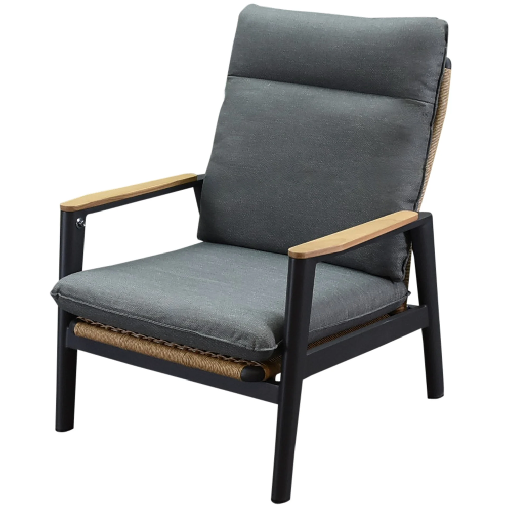 AVH-Collectie Alzano stoel bank lounge diningset 4 delig verstelbaar antraciet aluminium AVH-Collectie Alzano stoel bank lounge diningset 4 delig verstelbaar antraciet aluminium