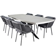 AVH-Collectie Salo Eagle dining tuinset 240x110xH77 cm 7 delig polystone