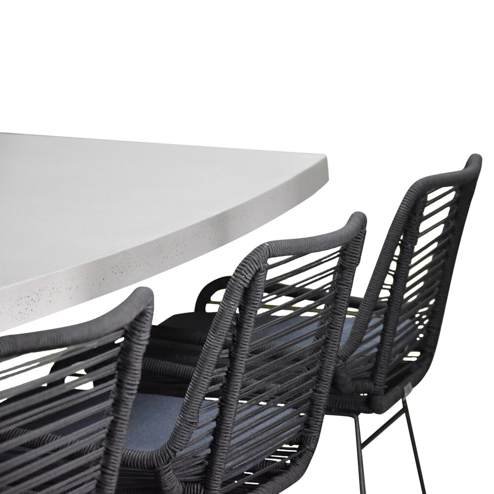 AVH-Collectie Salo Zenia dining tuinset 240x110xH77 cm 7 delig polystone AVH-Collectie Salo Zenia dining tuinset 240x110xH77 cm 7 delig polystone