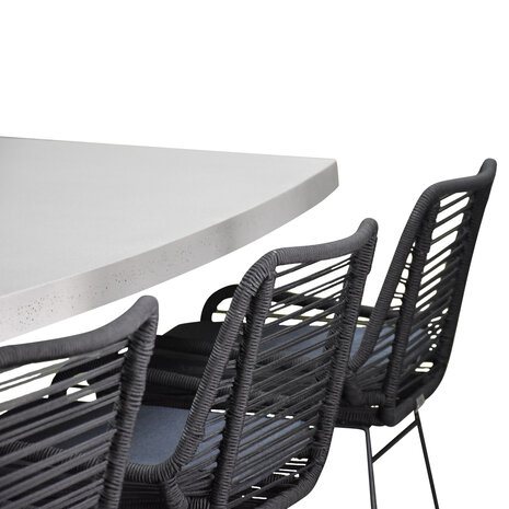 AVH-Collectie Salo Zenia dining tuinset 240x110xH77 cm 7 delig polystone AVH-Collectie Salo Zenia dining tuinset 240x110xH77 cm 7 delig polystone