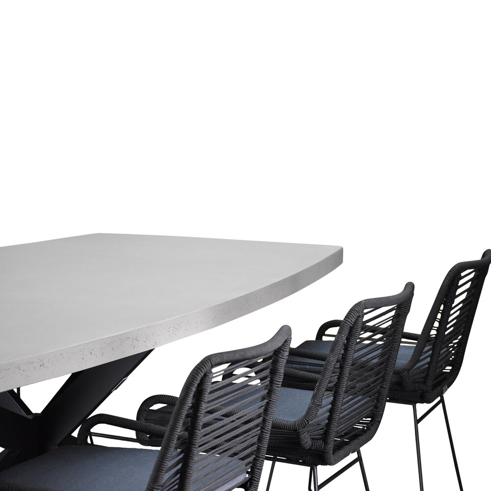 AVH-Collectie Salo Zenia dining tuinset 240x110xH77 cm 7 delig polystone AVH-Collectie Salo Zenia dining tuinset 240x110xH77 cm 7 delig polystone