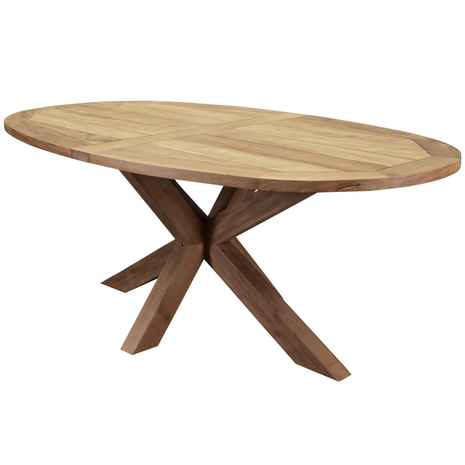 AVH-Collectie Ellips Eagle dining tuinset 200x110xH76 cm 5 delig teak AVH-Collectie Ellips Eagle dining tuinset 200x110xH76 cm 5 delig teak