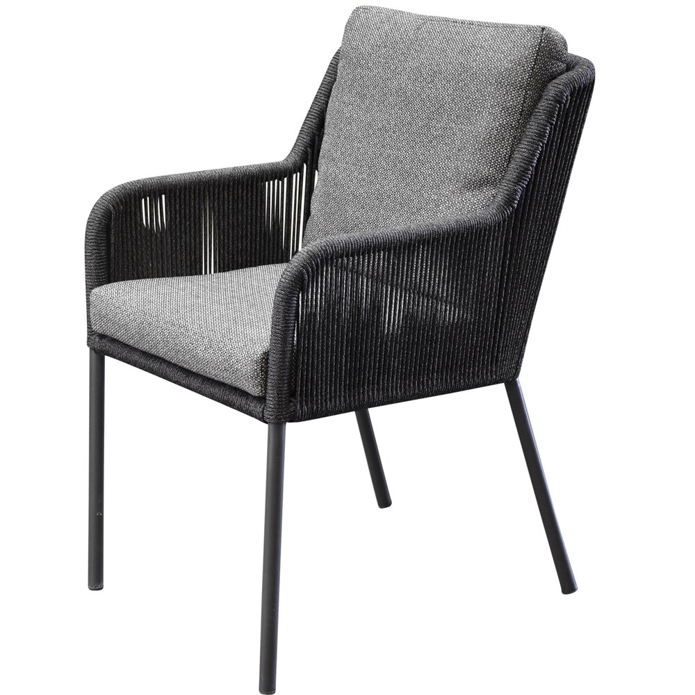 AVH-Collectie Sussex dining tuinstoel antraciet rope AVH-Collectie Sussex dining tuinstoel antraciet rope