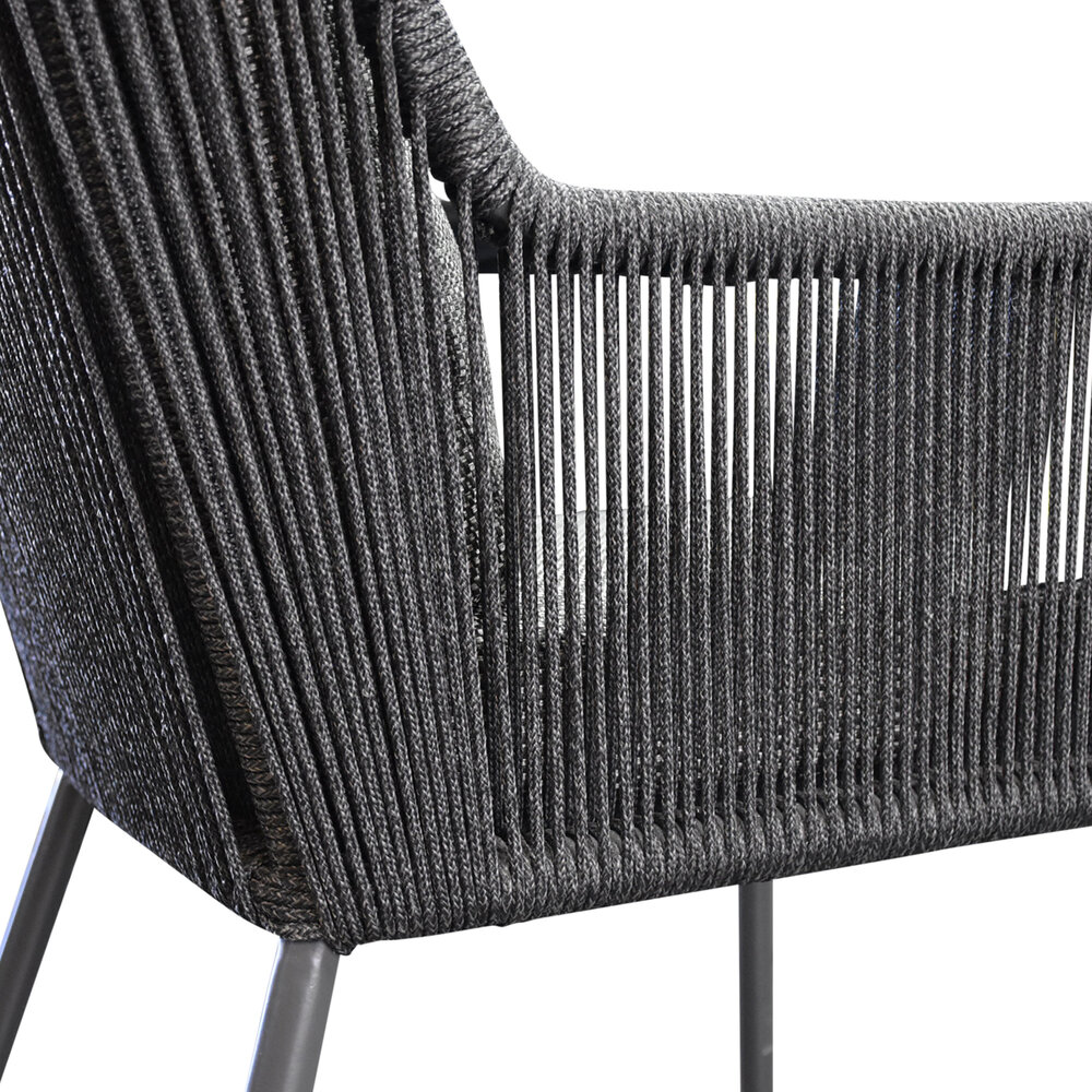 AVH-Collectie Sussex dining tuinstoel antraciet rope AVH-Collectie Sussex dining tuinstoel antraciet rope