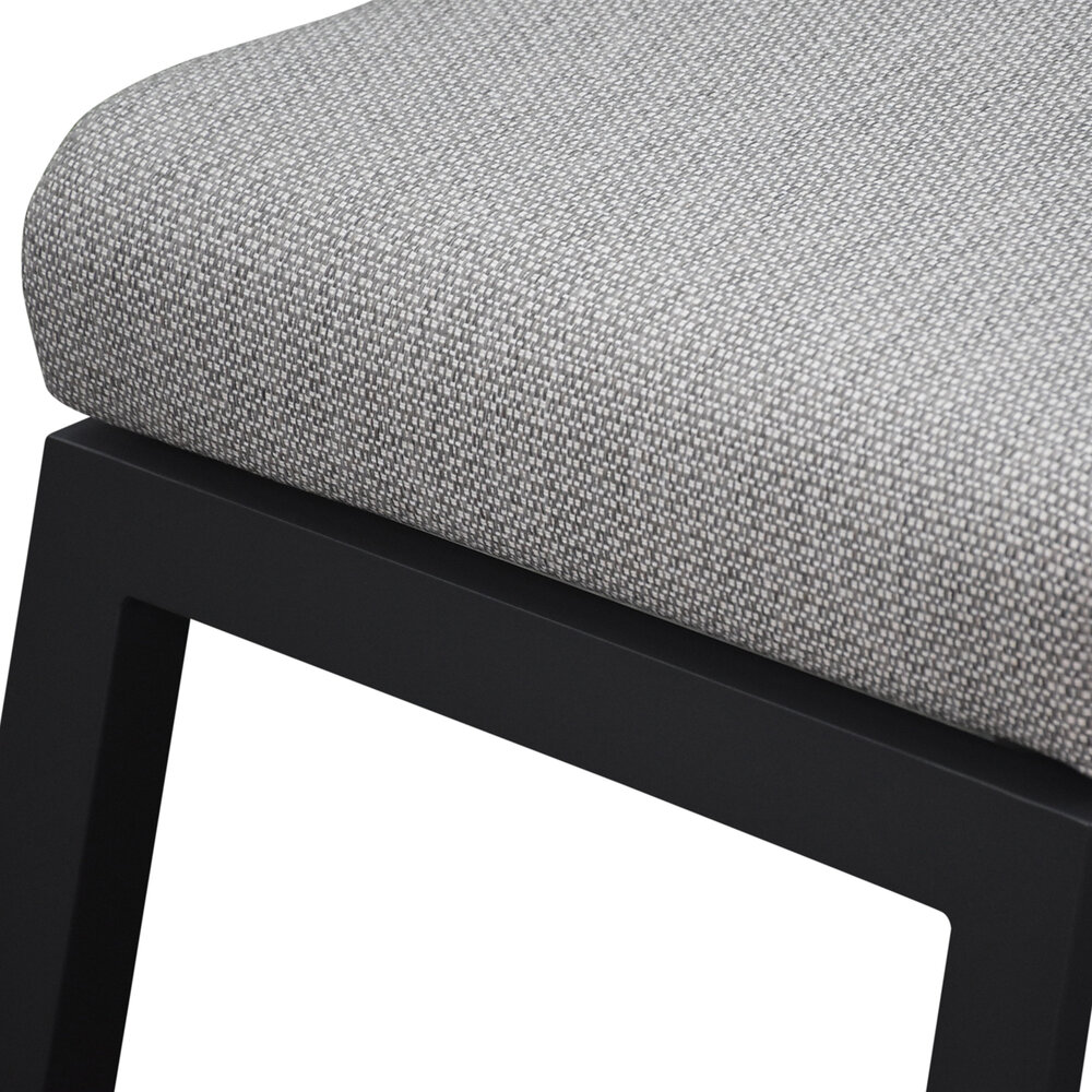 AVH-Collectie Barolo voetenbank antraciet aluminium AVH-Collectie Barolo voetenbank antraciet aluminium