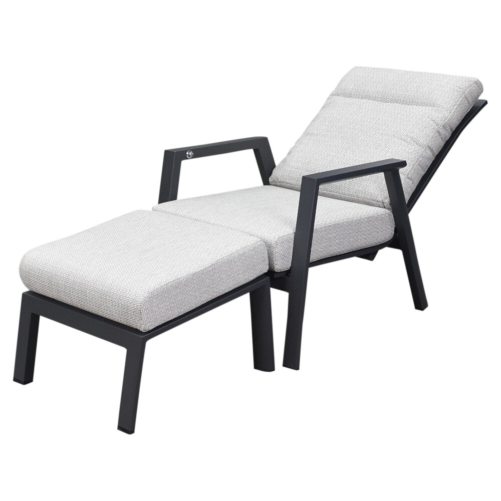 AVH-Collectie Barolo lounge tuinstoel verstelbaar aluminium antraciet AVH-Collectie Barolo lounge tuinstoel verstelbaar aluminium antraciet