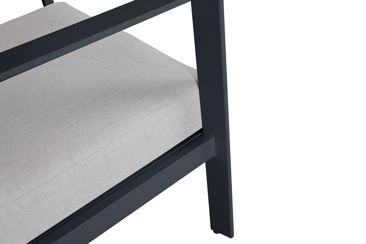 AVH-Collectie Jamaica stoel bank dining loungeset 5 delig aluminium antraciet