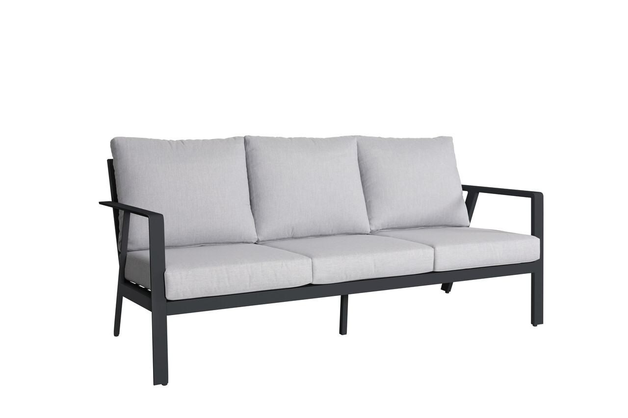 AVH-Collectie Jamaica stoel bank dining loungeset 5 delig aluminium antraciet