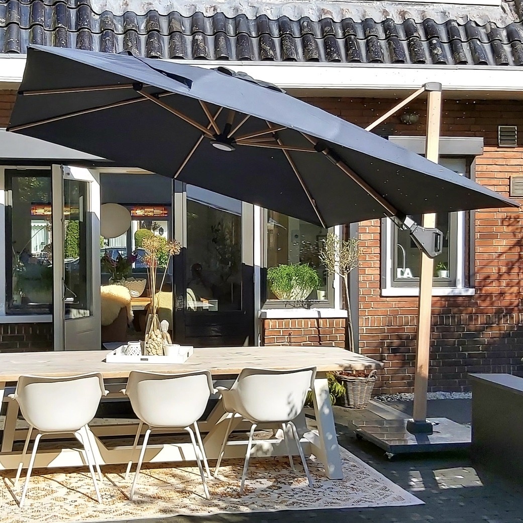 Keuzehulp Parasols met voet en hoes