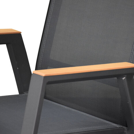 AVH-Collectie Nancy dining tuinstoel aluminium teak antraciet AVH-Collectie Nancy dining tuinstoel aluminium teak antraciet