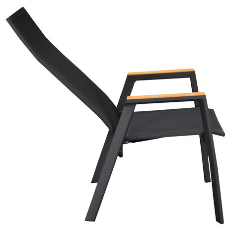 AVH-Collectie Nancy dining tuinstoel aluminium teak antraciet AVH-Collectie Nancy dining tuinstoel aluminium teak antraciet