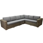 AVH-Collectie Serva hoek loungeset 4-delig naturel rotan