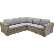 AVH-Collectie Serva hoek loungeset 3-delig naturel rotan