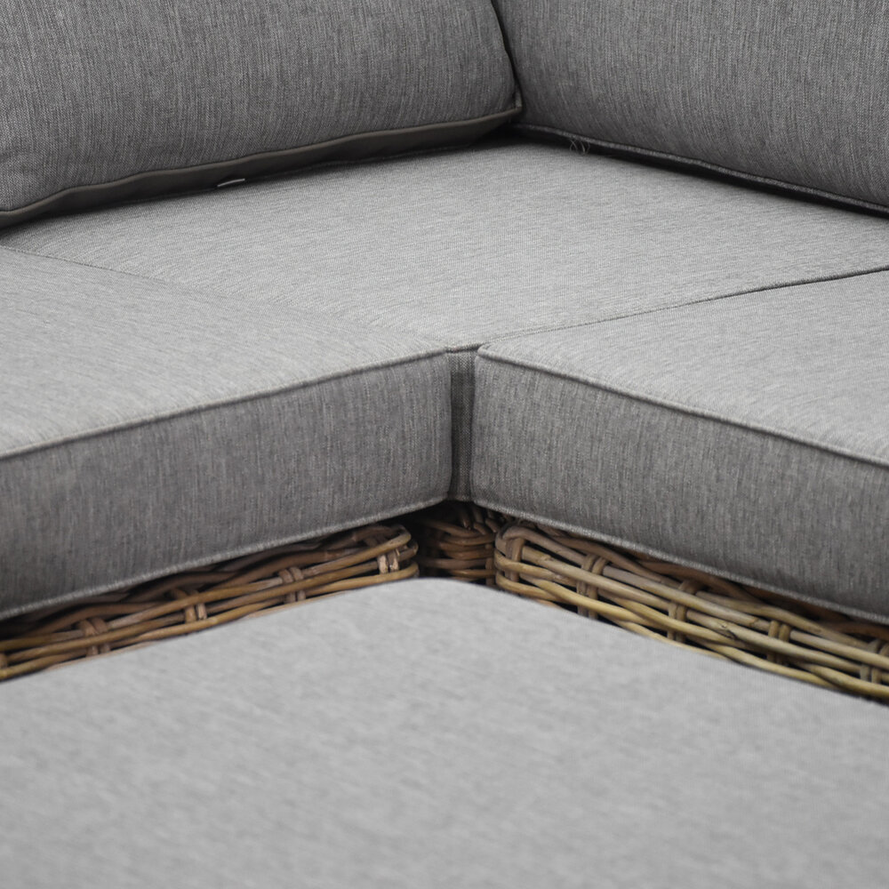 AVH-Collectie Serva hoek loungeset 4-delig naturel rotan AVH-Collectie Serva hoek loungeset 4-delig naturel rotan