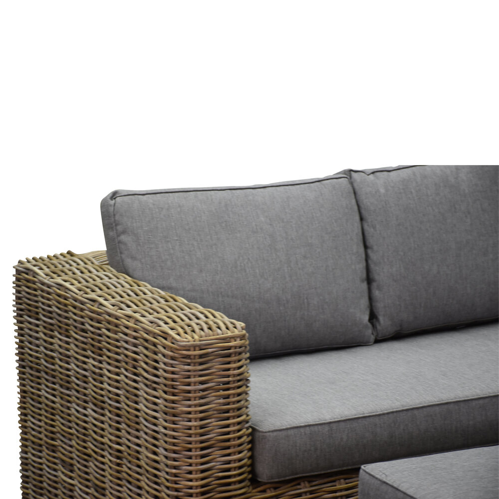 AVH-Collectie Serva hoek loungeset 4-delig naturel rotan AVH-Collectie Serva hoek loungeset 4-delig naturel rotan