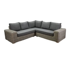 AVH-Collectie Queen hoek loungeset 3 delig grijs wicker AVH-Collectie Queen hoek loungeset 3 delig grijs wicker
