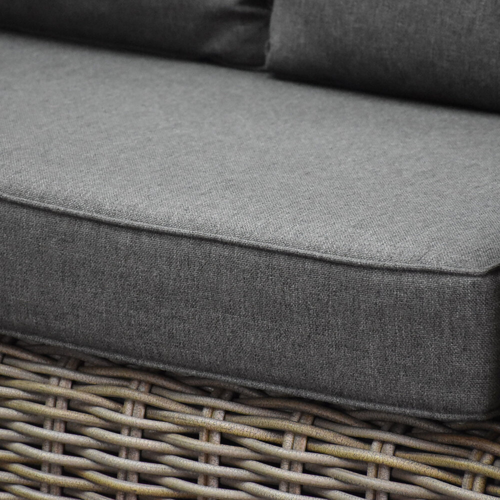 AVH-Collectie Queen hoek loungeset 3 delig grijs wicker AVH-Collectie Queen hoek loungeset 3 delig grijs wicker