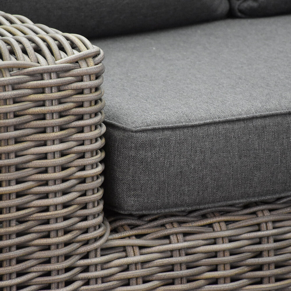 AVH-Collectie Queen hoek loungeset 3 delig grijs wicker AVH-Collectie Queen hoek loungeset 3 delig grijs wicker