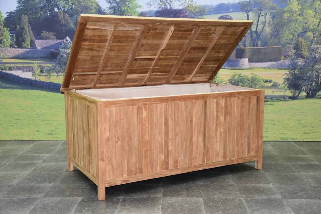 AVH-Collectie Kussenbox opbergbox XL teak 185x100xH85 cm AVH-Collectie Kussenbox opbergbox XL teak 185x100xH85 cm