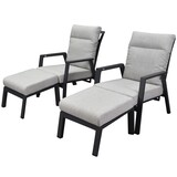 AVH-Collectie Barolo lounge balkonset 4 delig verstelbaar antraciet aluminium AVH-Collectie Barolo lounge balkonset 4 delig verstelbaar antraciet aluminium