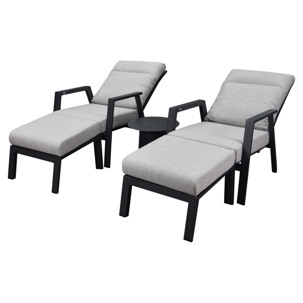 AVH-Collectie Barolo lounge balkonset 5 delig verstelbaar antraciet aluminium AVH-Collectie Barolo lounge balkonset 5 delig verstelbaar antraciet aluminium