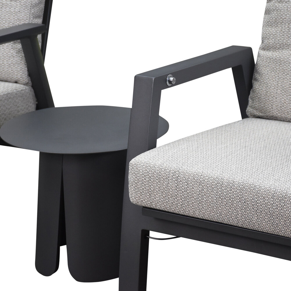 AVH-Collectie Barolo lounge balkonset 3 delig verstelbaar antraciet aluminium AVH-Collectie Barolo lounge balkonset 3 delig verstelbaar antraciet aluminium