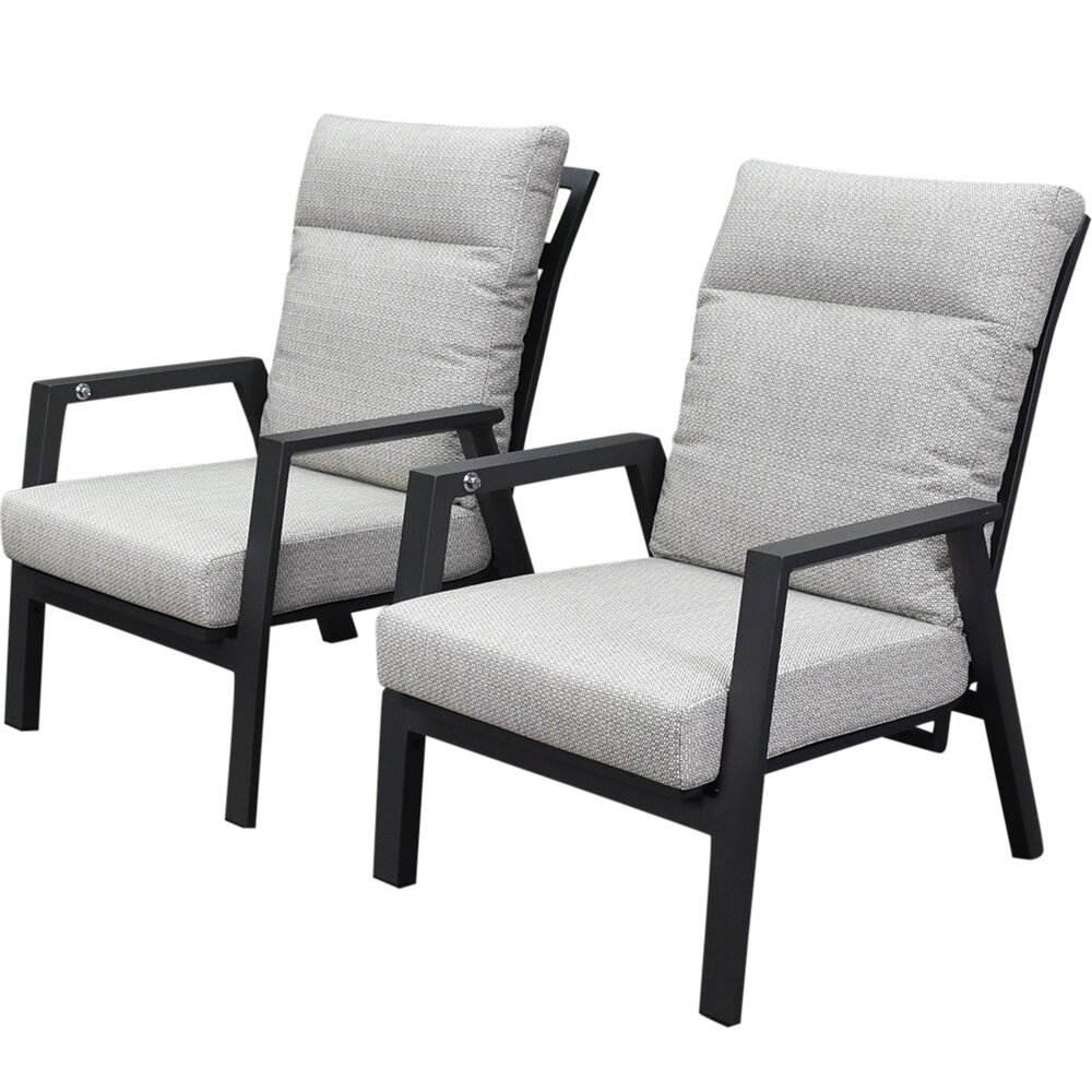 AVH-Collectie Barolo lounge balkonset 2 delig verstelbaar antraciet aluminium AVH-Collectie Barolo lounge balkonset 2 delig verstelbaar antraciet aluminium