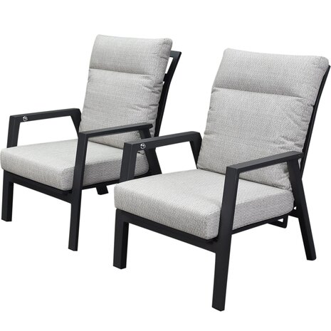 AVH-Collectie Barolo lounge balkonset 2 delig verstelbaar antraciet aluminium AVH-Collectie Barolo lounge balkonset 2 delig verstelbaar antraciet aluminium