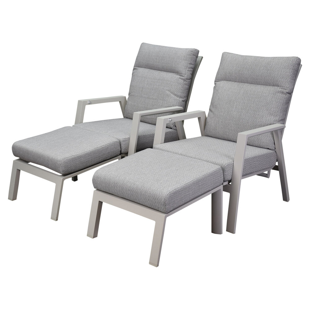 AVH-Collectie Barolo lounge balkonset 4 delig verstelbaar latte zand aluminium AVH-Collectie Barolo lounge balkonset 4 delig verstelbaar latte zand aluminium