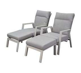 AVH-Collectie Barolo lounge balkonset 4 delig verstelbaar latte zand aluminium AVH-Collectie Barolo lounge balkonset 4 delig verstelbaar latte zand aluminium