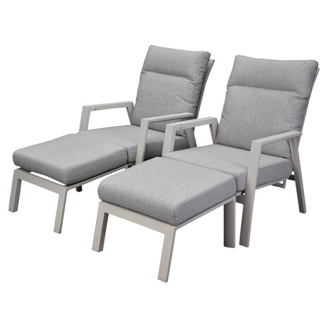 AVH-Collectie Barolo lounge balkonset 4 delig verstelbaar latte zand aluminium AVH-Collectie Barolo lounge balkonset 4 delig verstelbaar latte zand aluminium