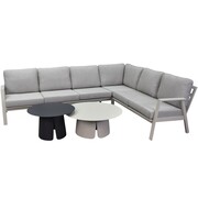 AVH-Collectie Barolo hoek loungeset 5 delig aluminium latte zand