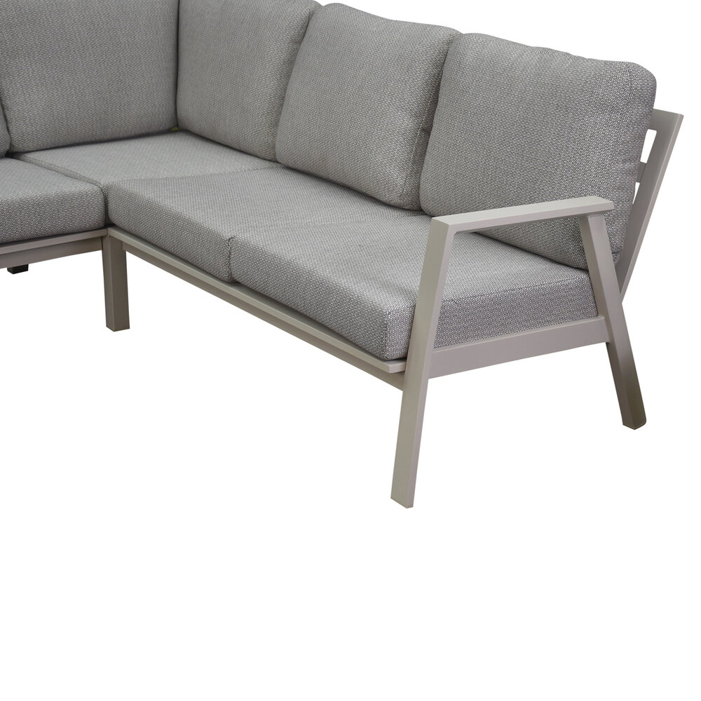 AVH-Collectie Barolo hoek loungeset 6 delig aluminium latte zand AVH-Collectie Barolo hoek loungeset 6 delig aluminium latte zand