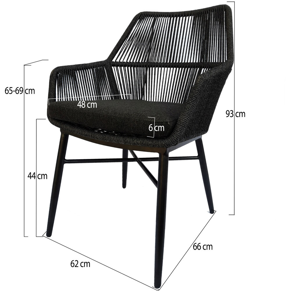 AVH-Collectie Ohio Chianti dining tuinset 241x116xH74 cm 7 delig antraciet keramiek AVH-Collectie Ohio Chianti dining tuinset 241x116xH74 cm 7 delig antraciet keramiek