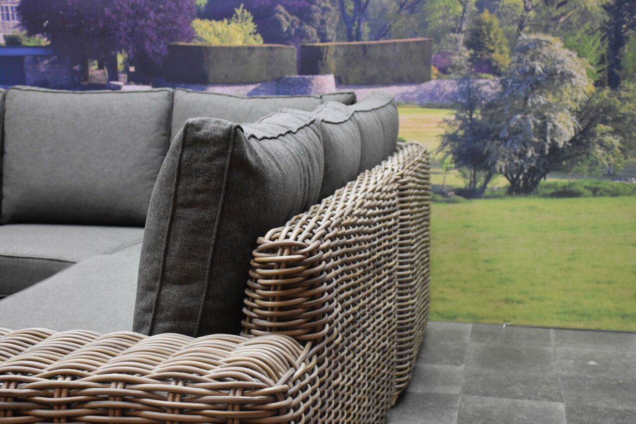 AVH-Collectie Queen hoek loungeset 6 delig grijs wicker AVH-Collectie Queen hoek loungeset 6 delig grijs wicker
