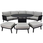 AVH-Collectie Primitivo hoek loungeset 6 delig verstelbaar antraciet aluminium