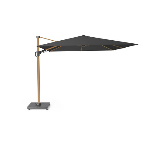 Platinum Challenger T2 premium zweefparasol 300x300 cm teak mast faded black Platinum Challenger T2 premium zweefparasol 300x300 cm teak mast faded black