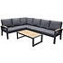 Costa Rica hoek loungeset 5 delig aluminium antraciet Costa Rica hoek loungeset 5 delig aluminium antraciet