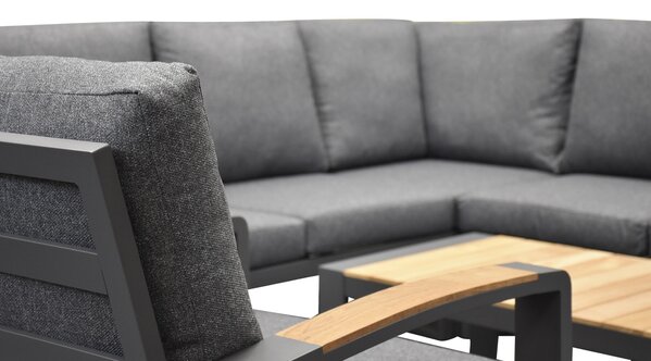 AVH-Collectie Costa Rica hoek loungeset 5 delig aluminium antraciet AVH-Collectie Costa Rica hoek loungeset 5 delig aluminium antraciet