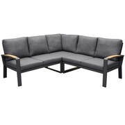 AVH-Collectie Costa Rica hoek loungeset 3 delig aluminium antraciet