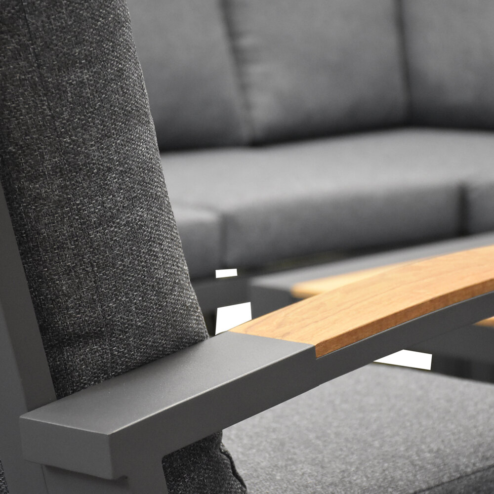 AVH-Collectie Costa Rica hoek loungeset 4 delig aluminium antraciet AVH-Collectie Costa Rica hoek loungeset 4 delig aluminium antraciet