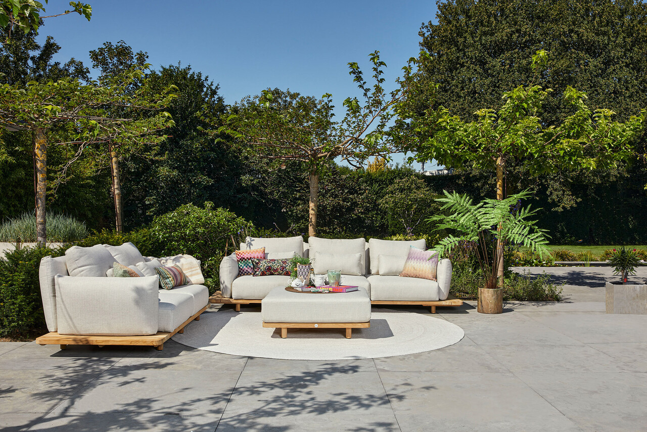 SUNS Bora 3-zits loungebank naturel gravel SUNS SUNS Bora 3-zits loungebank naturel gravel SUNS